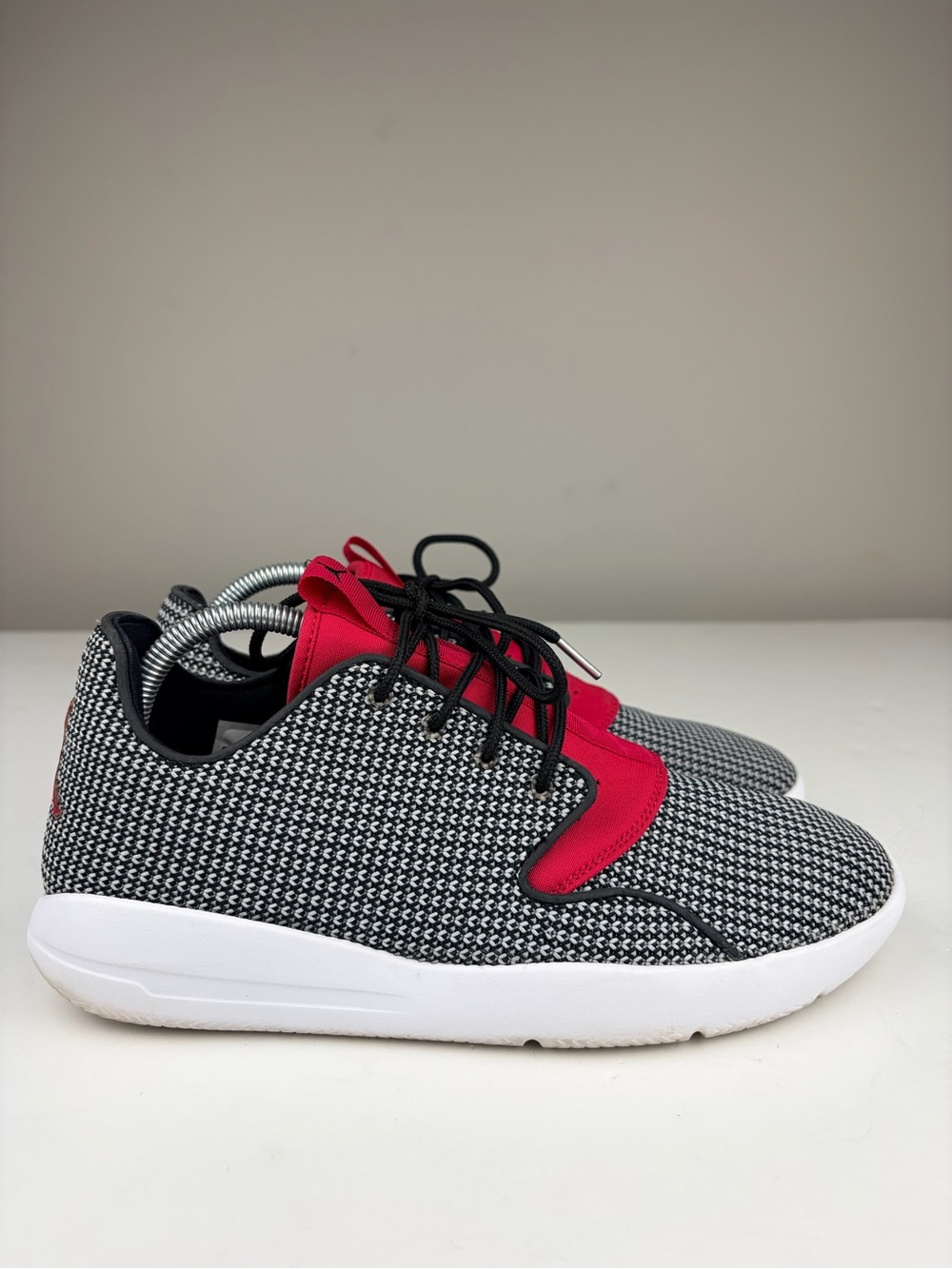 Jordan Eclipse 724356-017 Size 9Y Black White Red Woven Sneakers Shoes